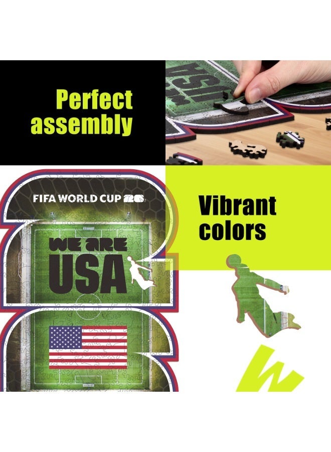 FIFA World Cup Official FIFA World Cup 2026 Wooden Puzzle – We Are USA 26 | Licensed Wooden Puzzle Gift - Image 3